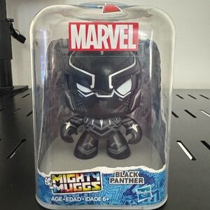 Hasbro Marvel Mighty Muggs Black Panther Figure - Black & Silver